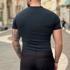 T-shirt nera serafino - FLAG STORE