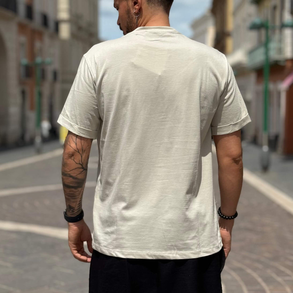 T-shirt sabbia basic regolare - FLAG STORE