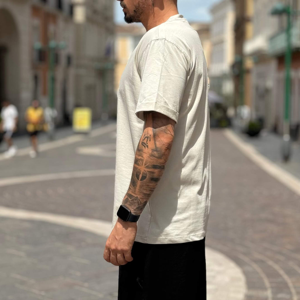 T-shirt sabbia basic regolare - FLAG STORE