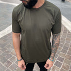 Military green basic slim 2.0 t-shirt - FLAG STORE
