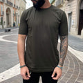 T-shirt verde militare basic slim 2.0 - FLAG STORE
