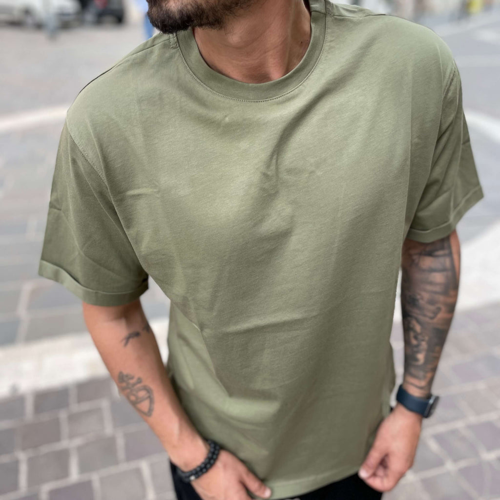 T-shirt verde oliva basic t.a. - FLAG STORE