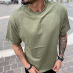 T-shirt verde oliva basic t.a. - FLAG STORE