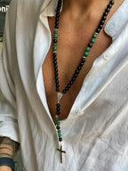 Green Pearl Rosary Necklace - FLAG STORE