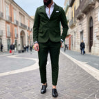 Green Single-Breasted Suit - FLAG STORE 