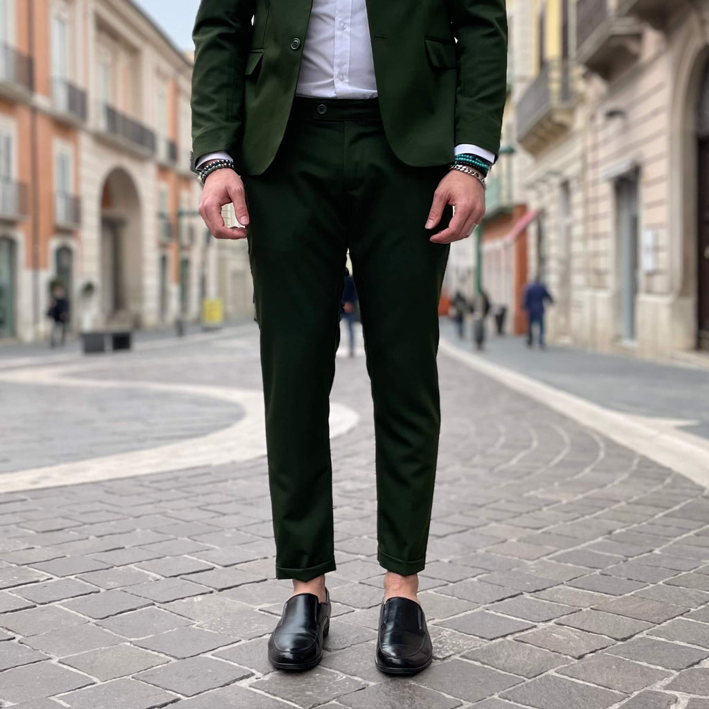 Green Single-Breasted Suit - FLAG STORE 