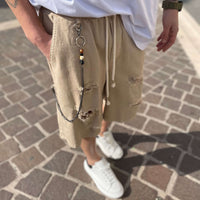 Thumbnail for Bermuda beige strappato - FLAG STORE