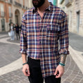 Blue Checkered Shirt - FLAG STORE 