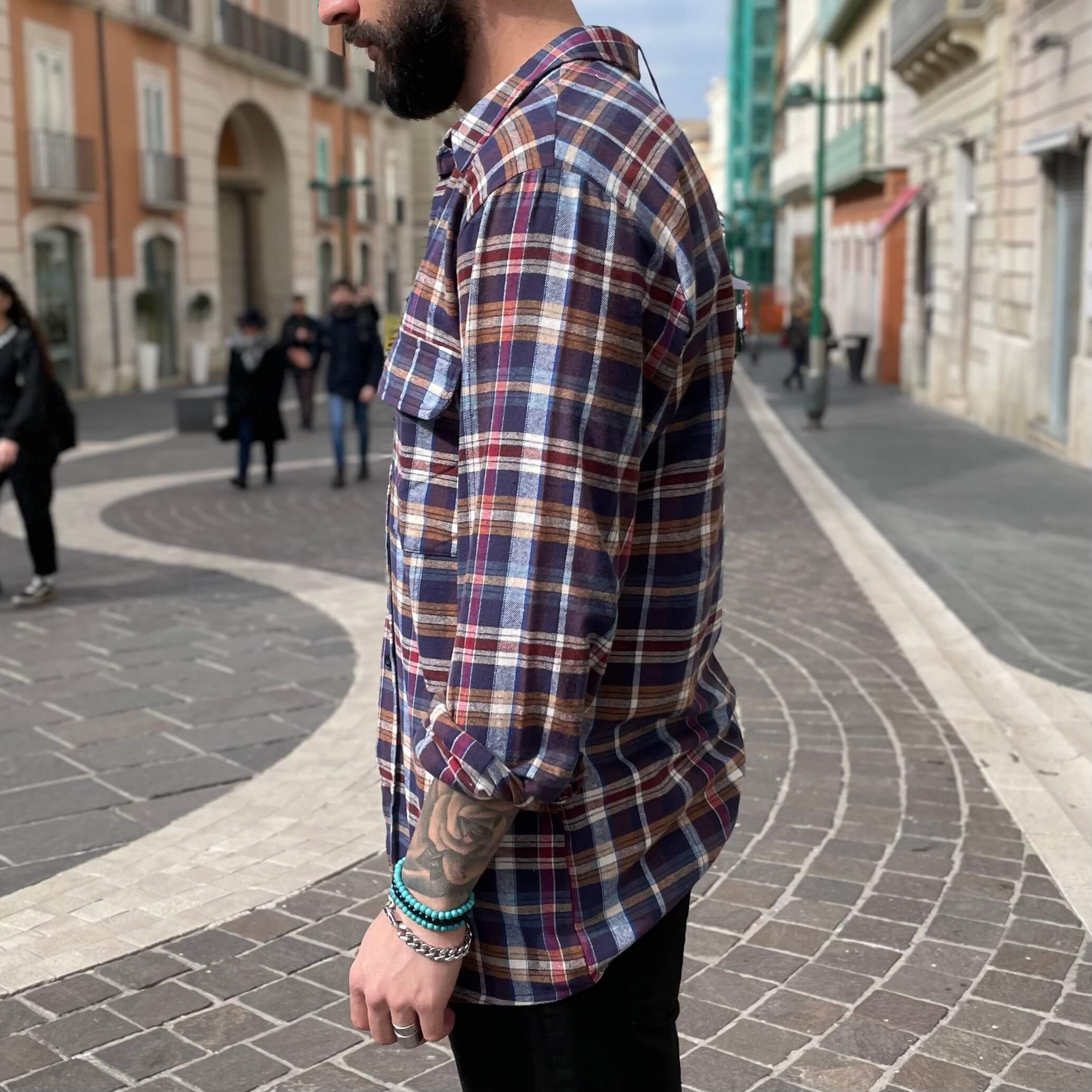 Camicia a quadri blu - FLAG STORE