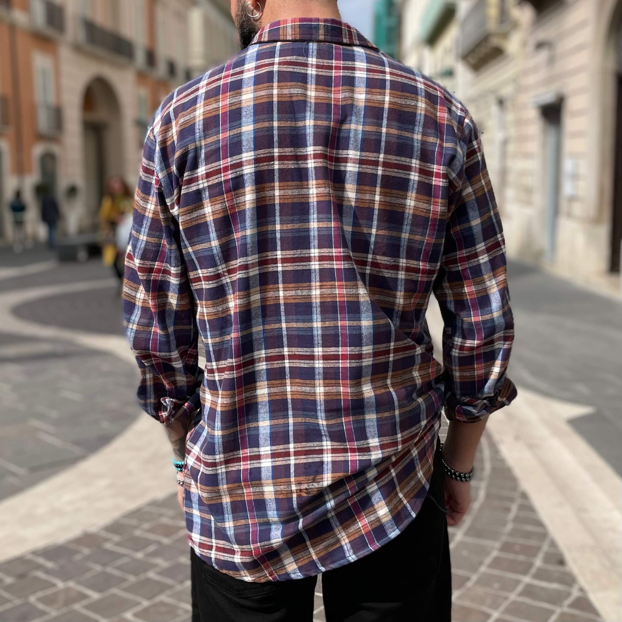Camicia a quadri blu - FLAG STORE