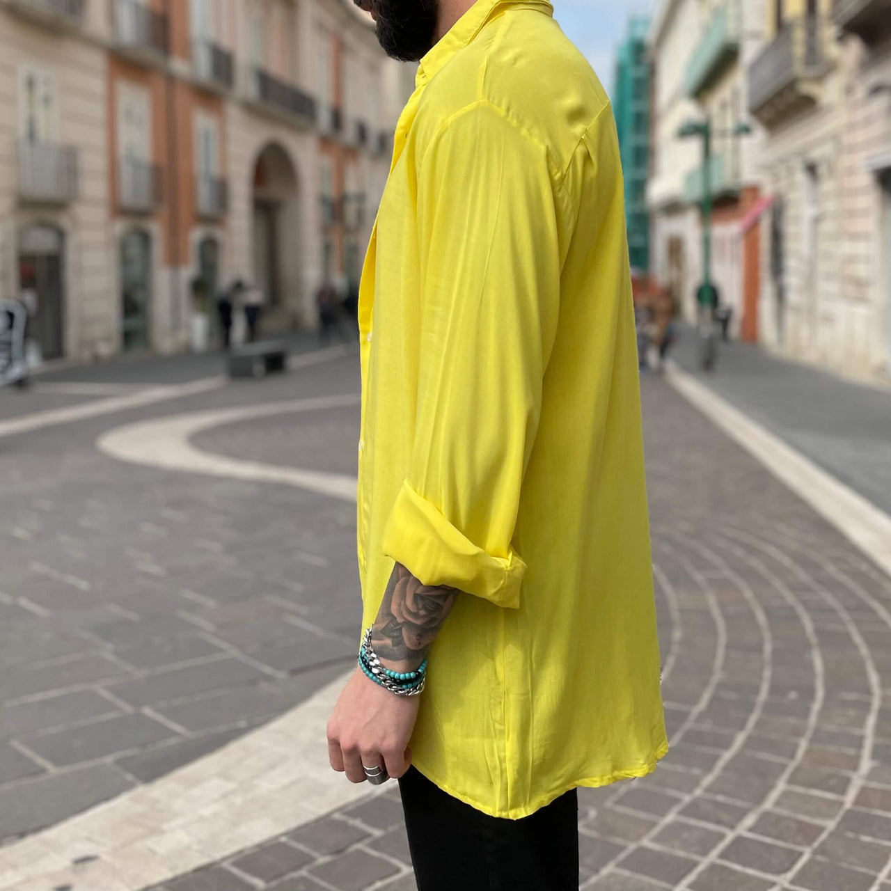 Camicione oversize gialla - FLAG STORE