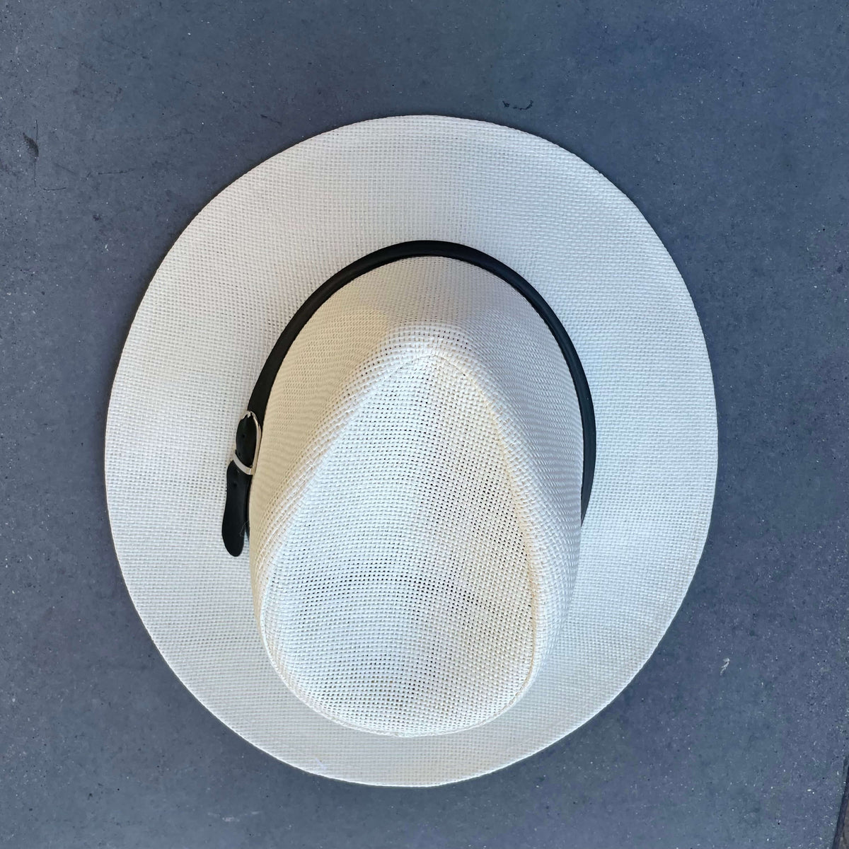 White Zinc Straw Hat - FLAG STORE