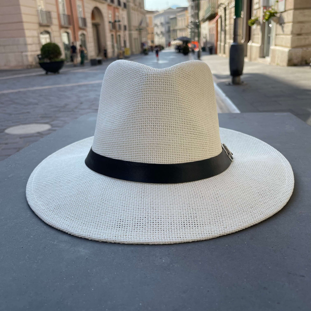 White Zinc Straw Hat - FLAG STORE