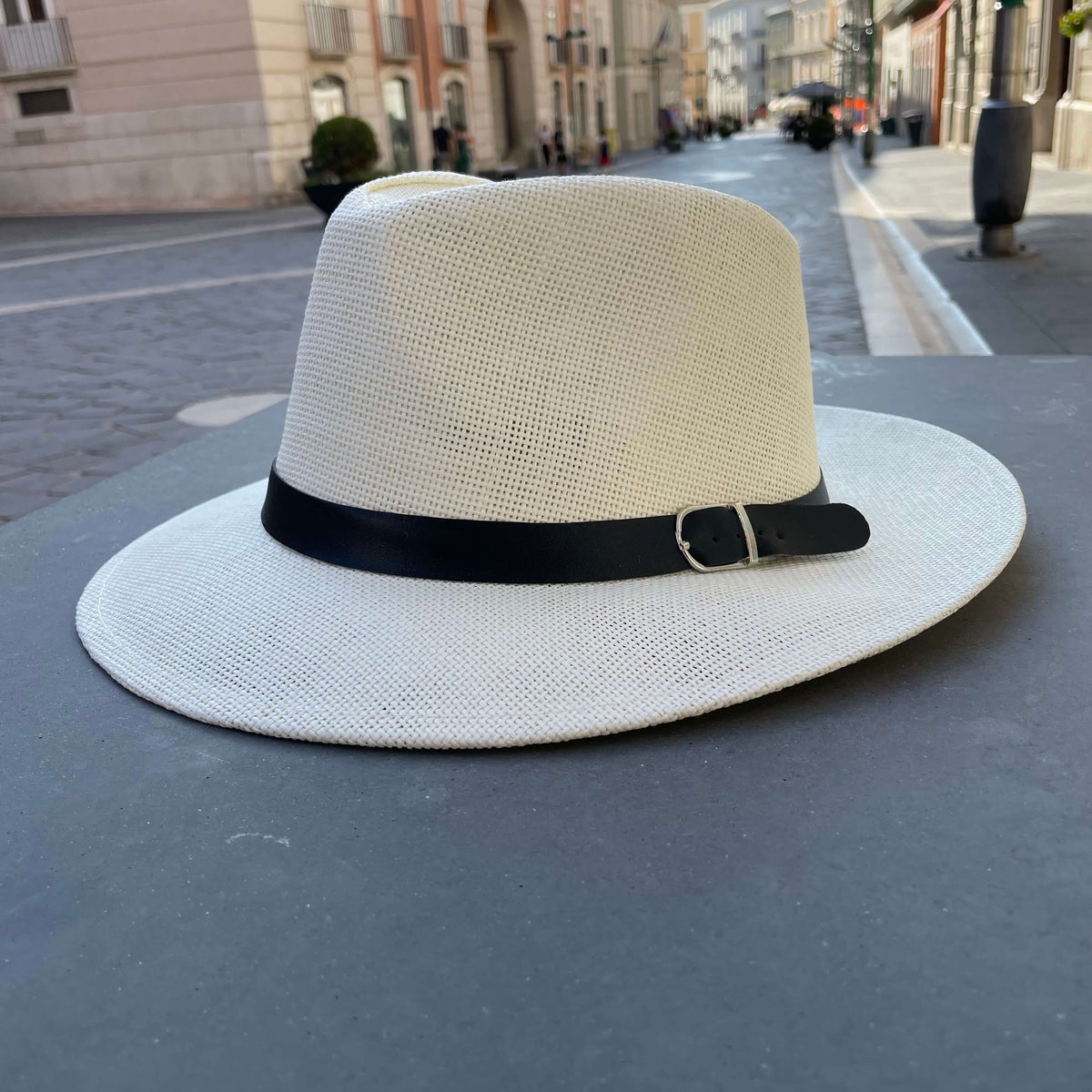 White Zinc Straw Hat - FLAG STORE