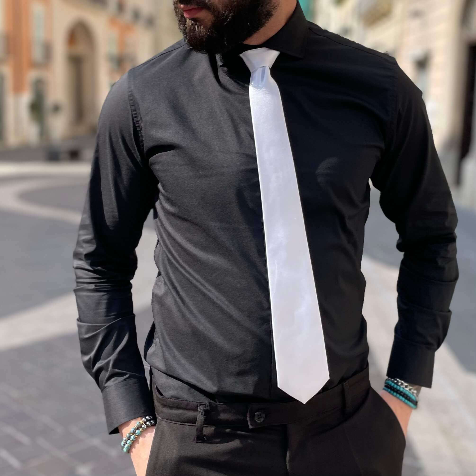 Cravatta bianca - FLAG STORE