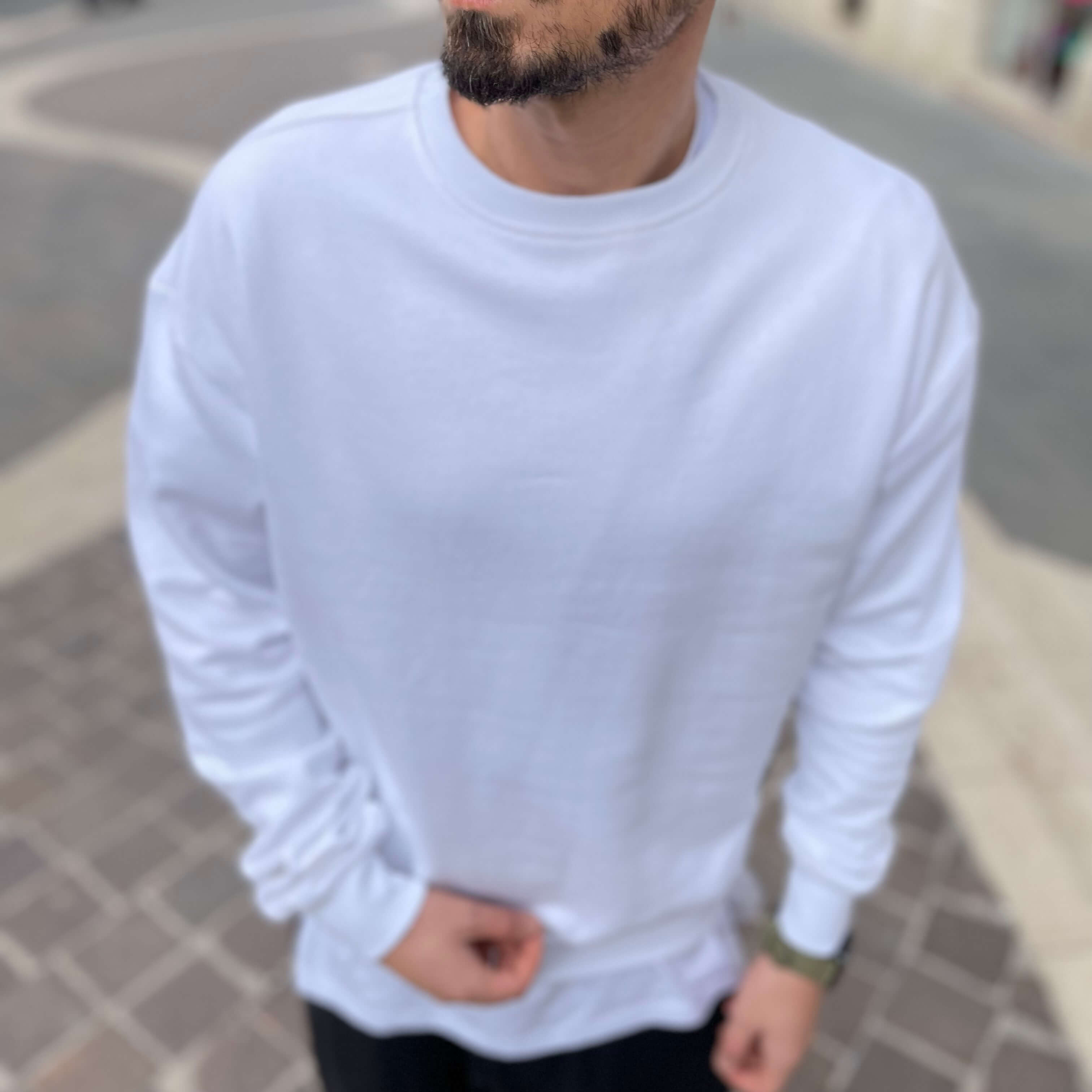 Felpa basic standard bianca - FLAG STORE