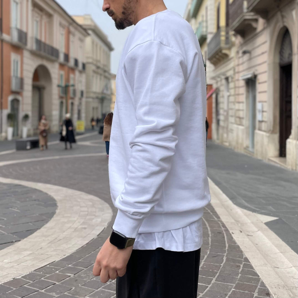 Felpa basic standard bianca - FLAG STORE