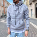 Felpa grigia basic con cappuccio - FLAG STORE