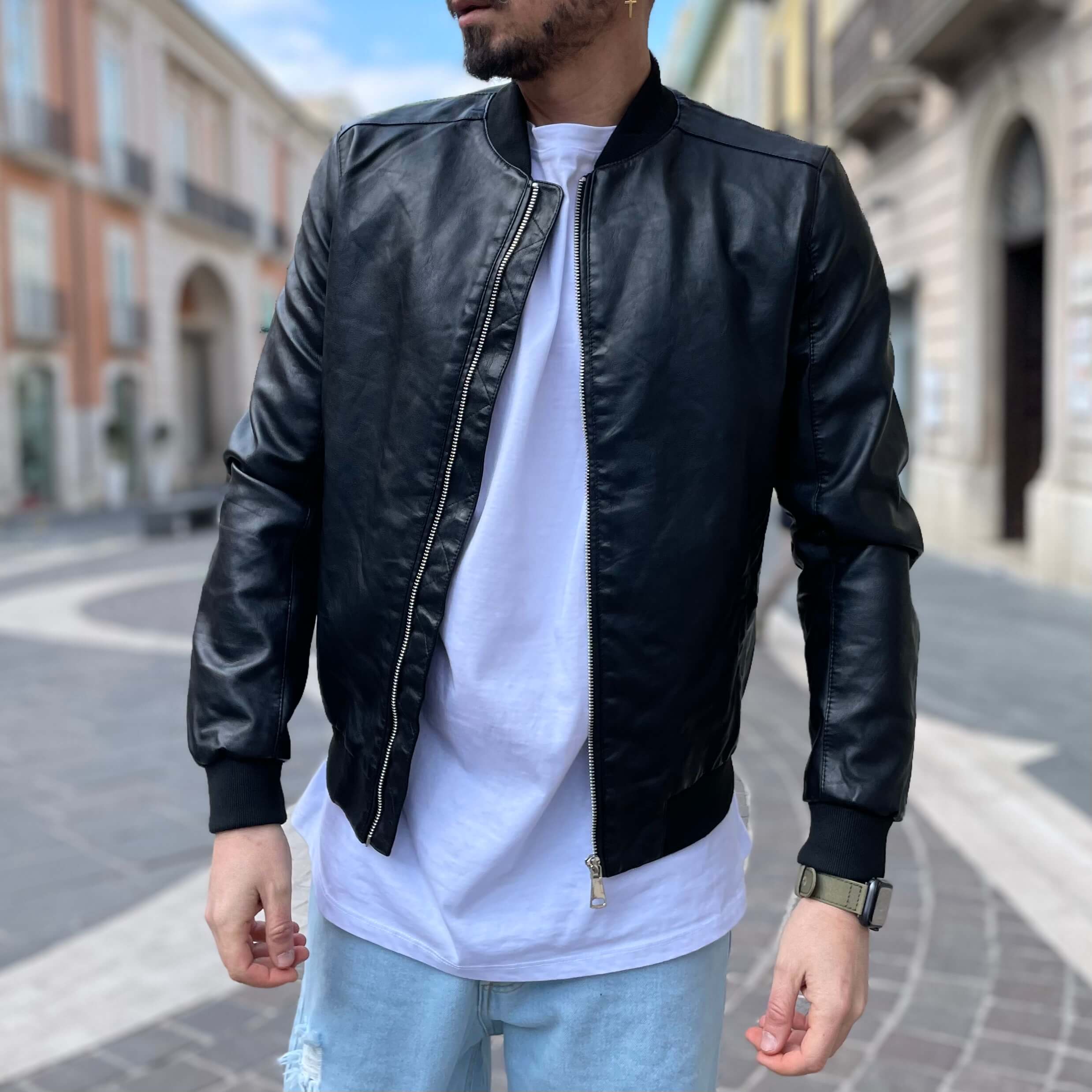 Giacca Bomber di pelle 2.0 - FLAG STORE