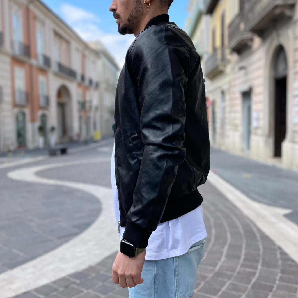 Giacca Bomber di pelle 2.0 - FLAG STORE