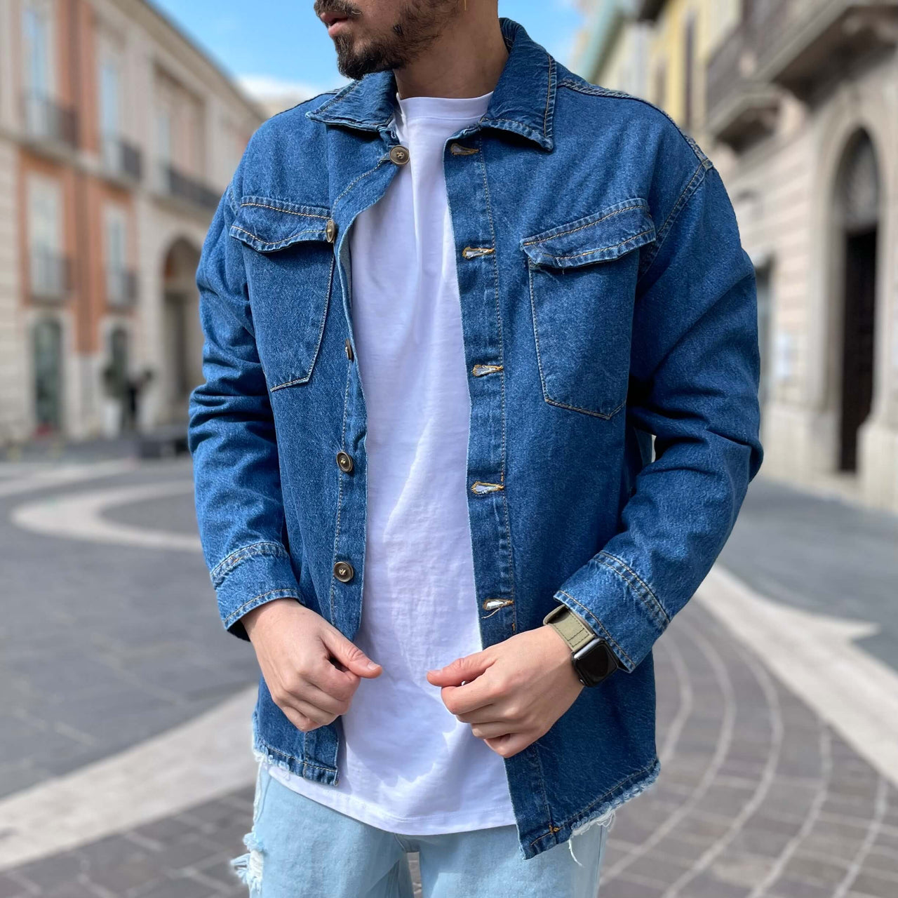 Gonna in similpelle 'effetto serpente' con tasche a pattina - Marrone Gonna in similpelle 'effetto serpente' con tasche a pattina - Marrone