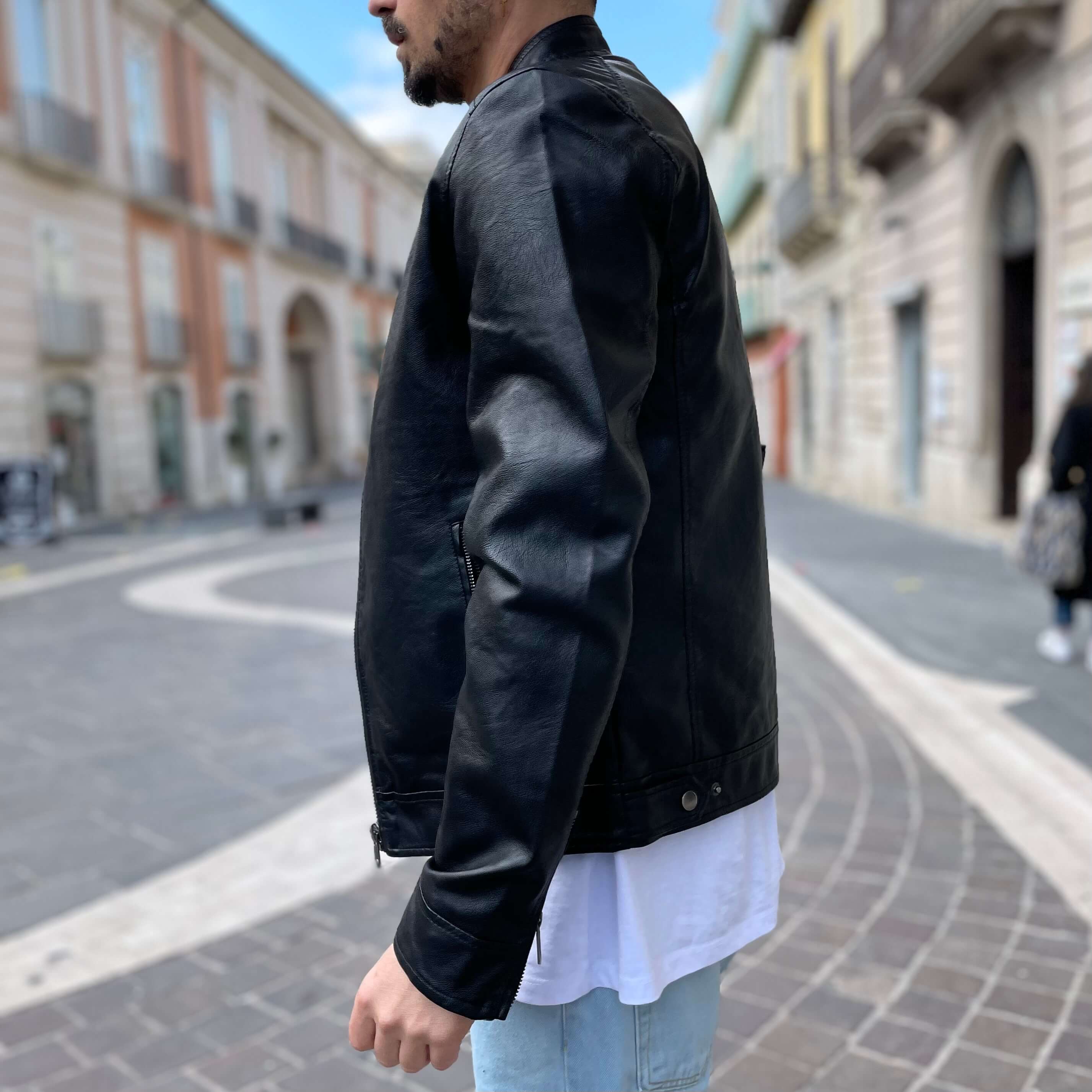Giubbino Biker di pelle 2.0 - FLAG STORE