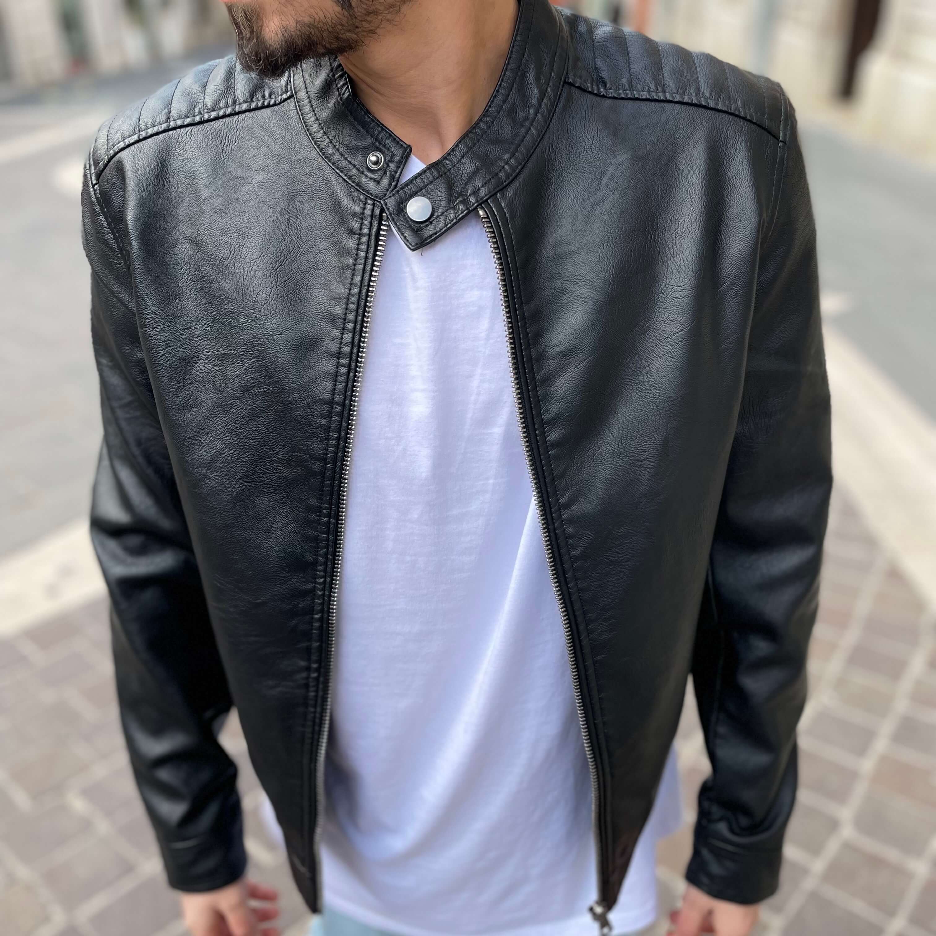 Giubbino Biker di pelle 2.0 - FLAG STORE