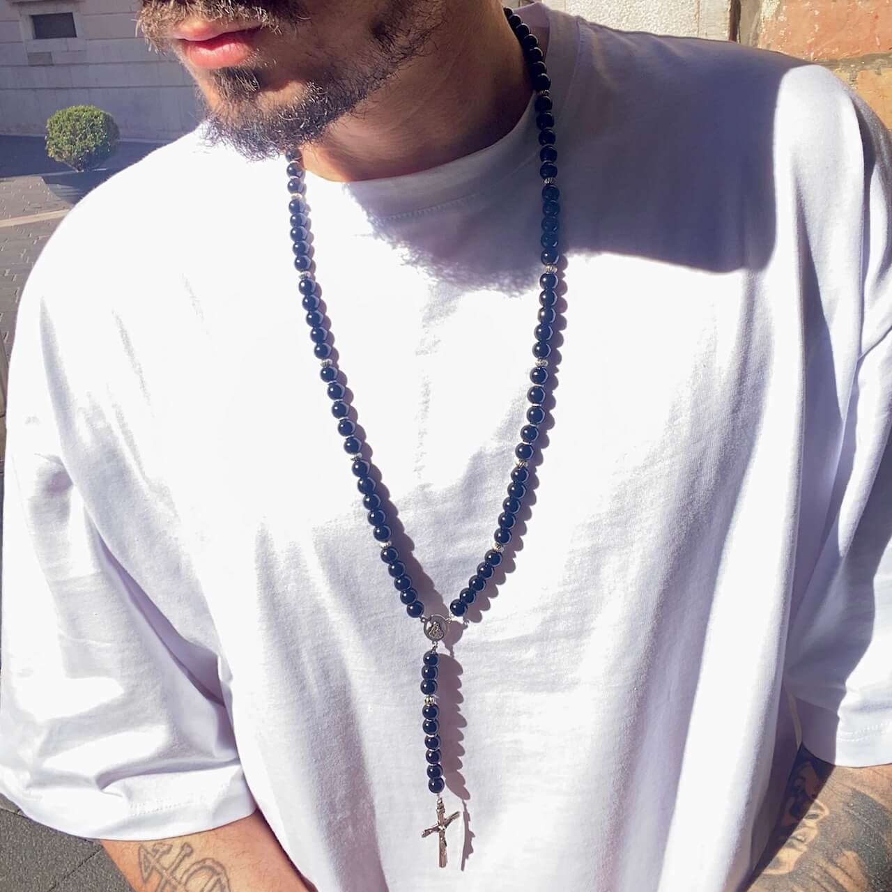 Collana Rosario di perle nera - FLAG STORE