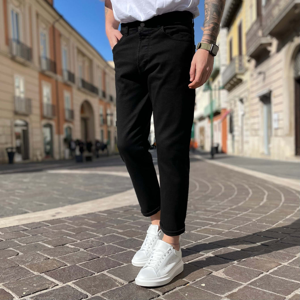 Jeans nero Ibrahimovic regular fit - FLAG STORE