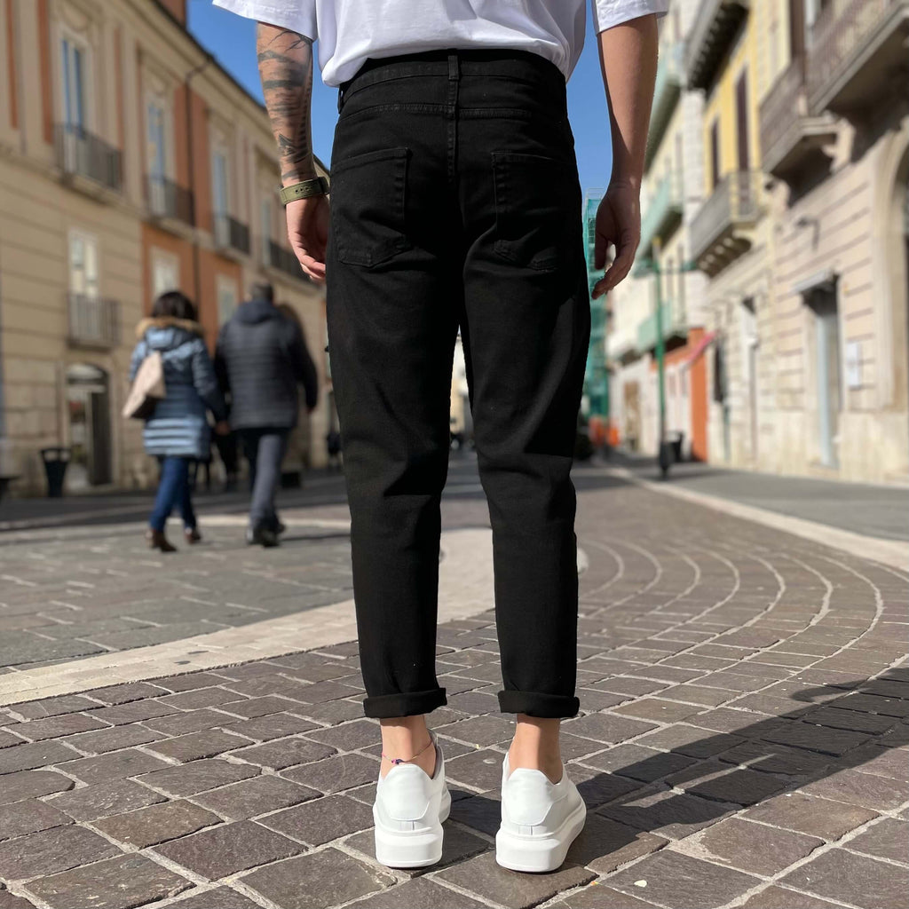 Jeans nero Ibrahimovic regular fit - FLAG STORE