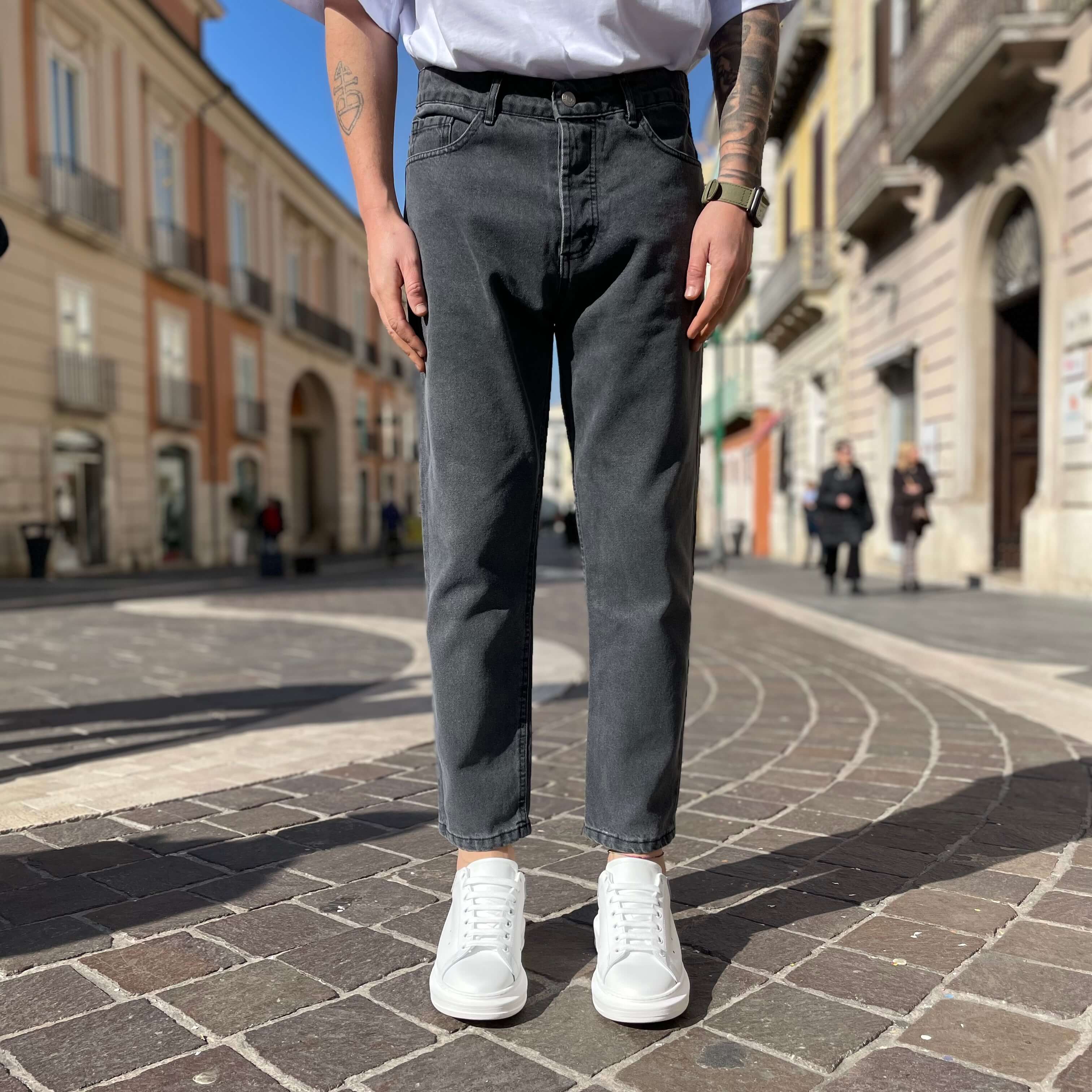 Jeans grigio Beckham regular fit - FLAG STORE