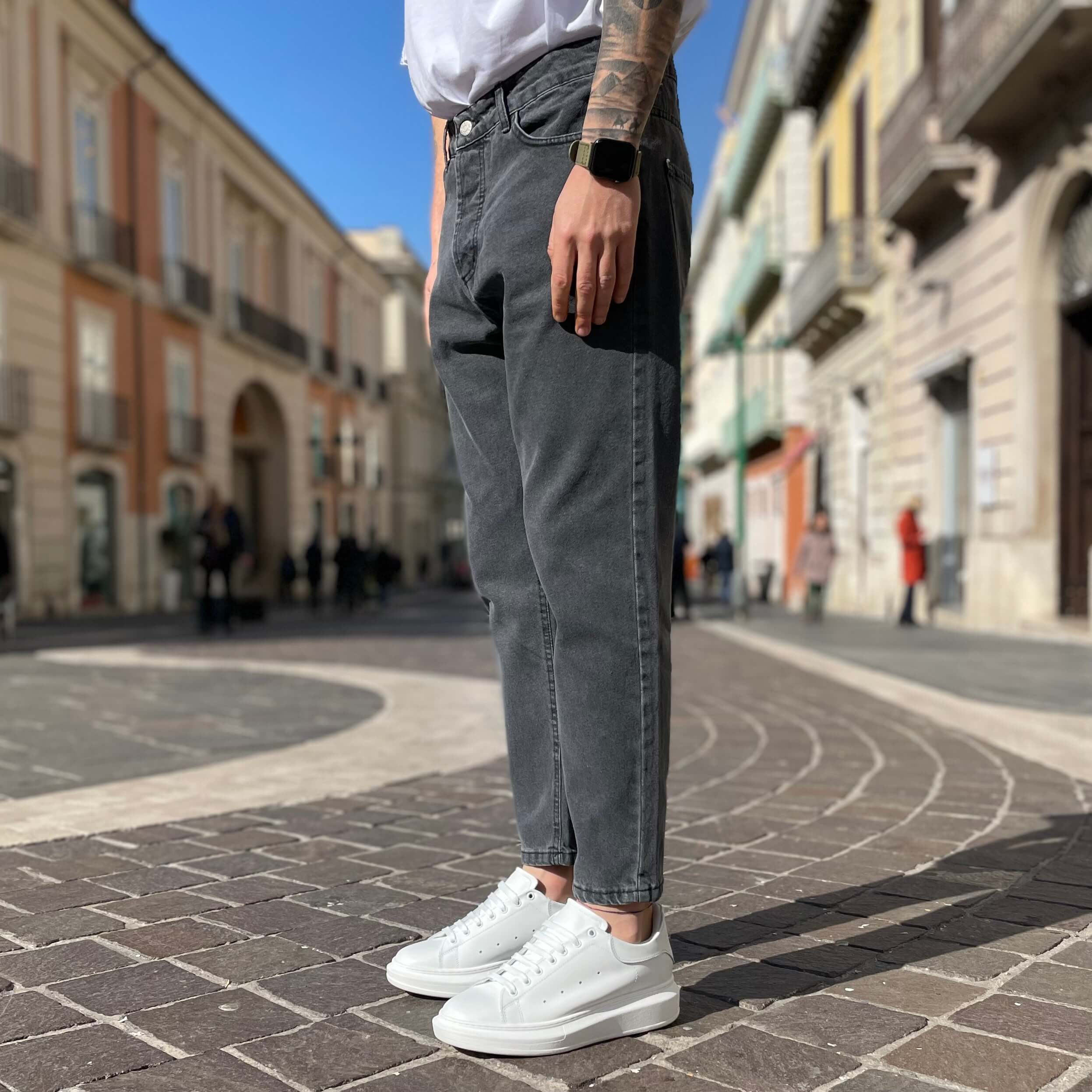 Jeans grigio Beckham regular fit - FLAG STORE