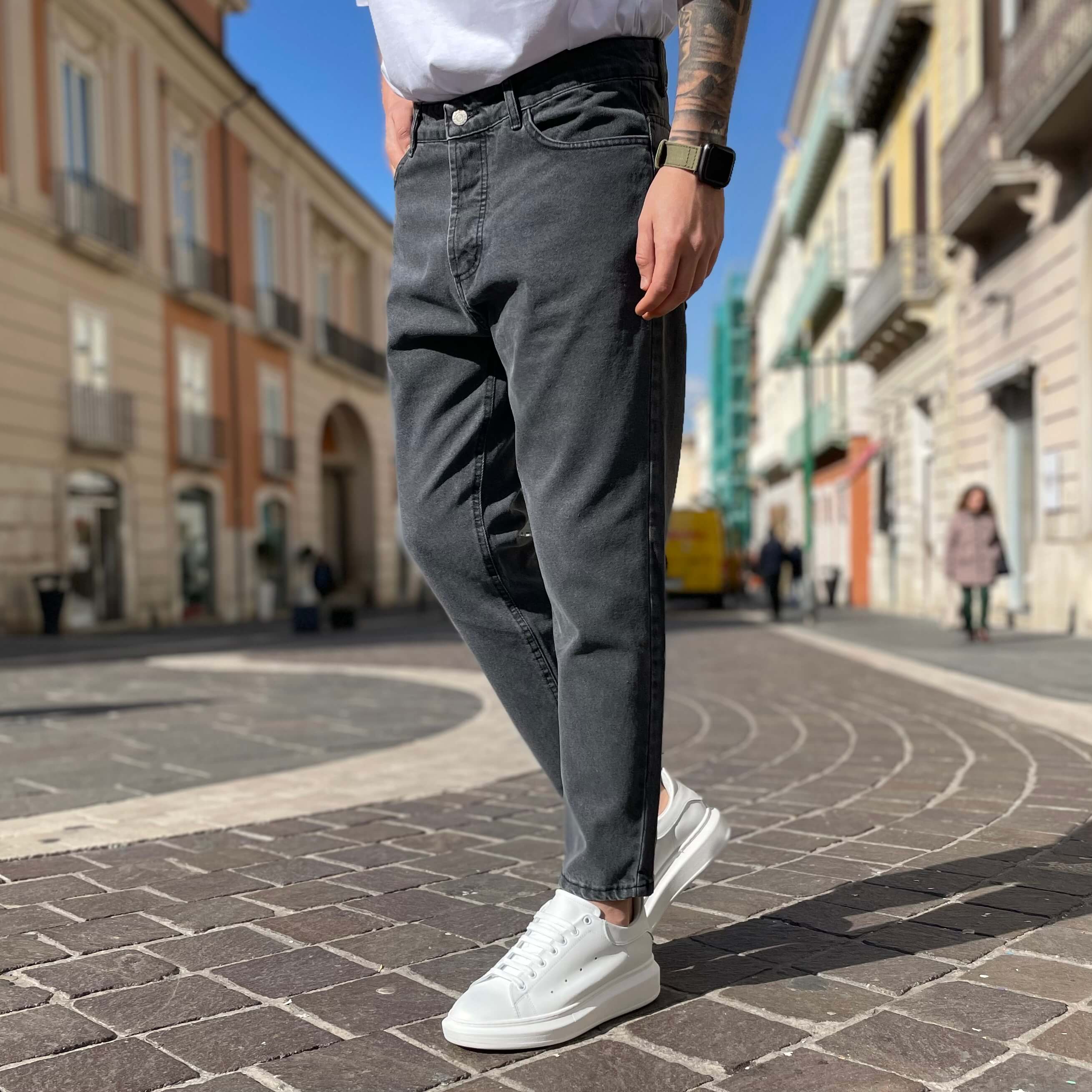 Jeans grigio Beckham regular fit - FLAG STORE