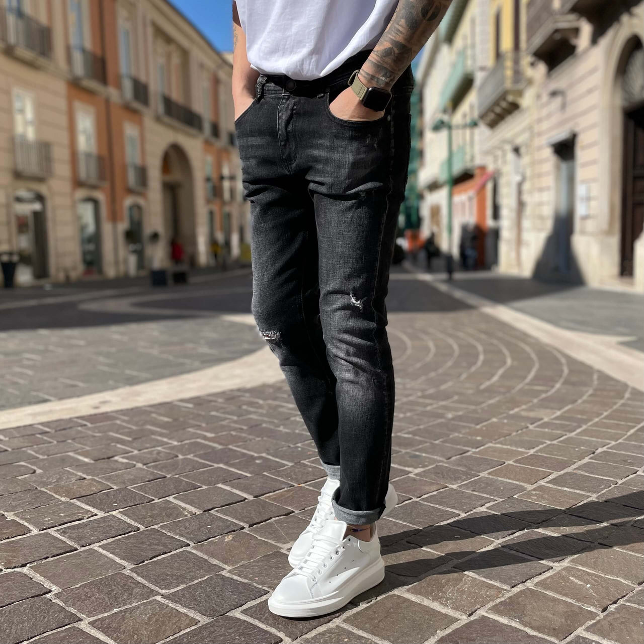 Jeans grigio scuro skinny fit 3.0 - FLAG STORE
