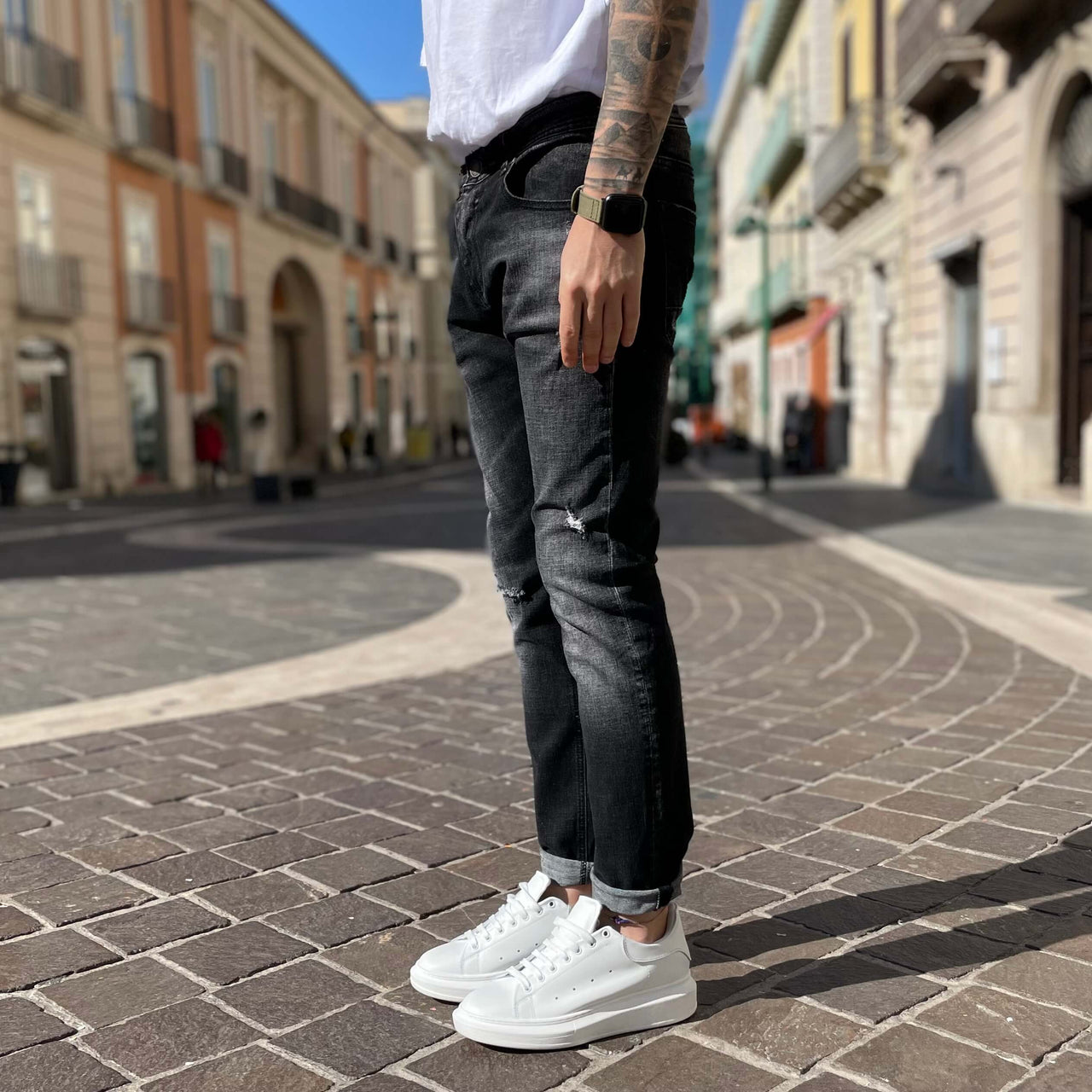 Abbinare Jeans Pantaloni Grigi Jeans Abbinare Pantaloni Grigio