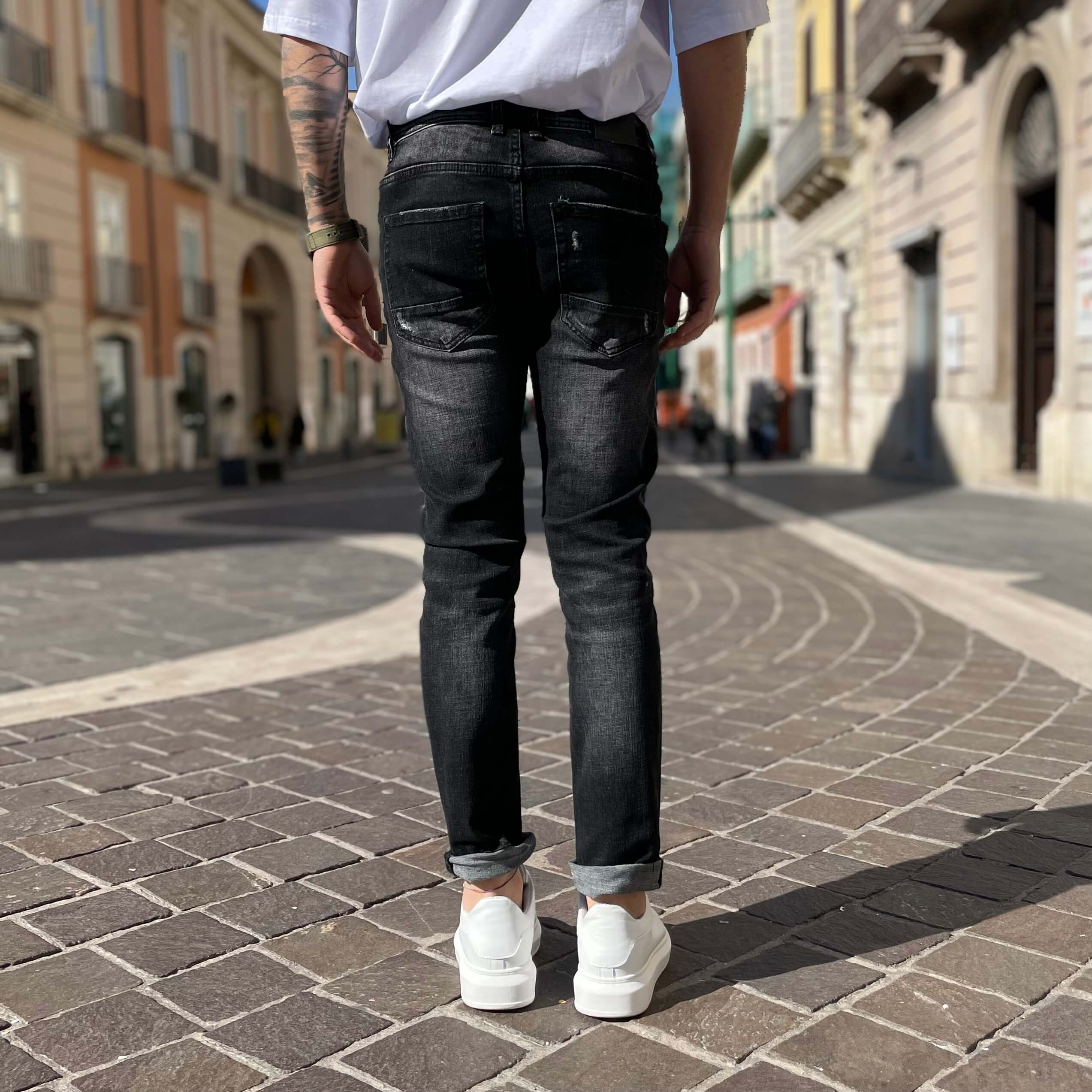 Jeans grigio scuro skinny fit 3.0 - FLAG STORE