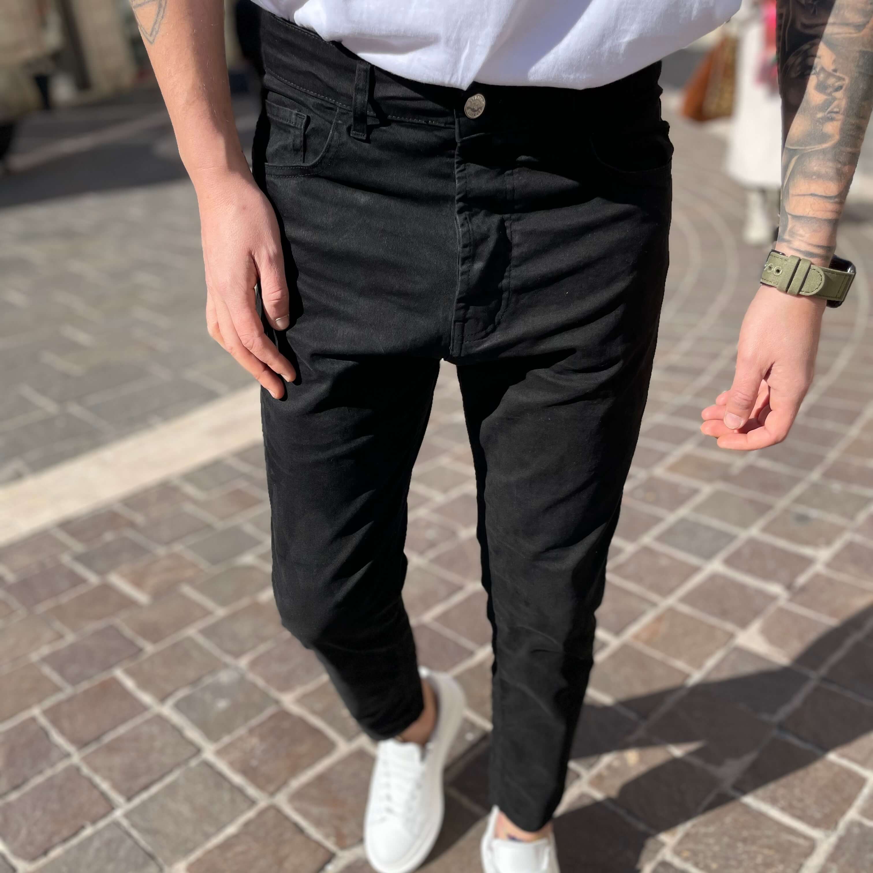 Jeans nero slim - FLAG STORE