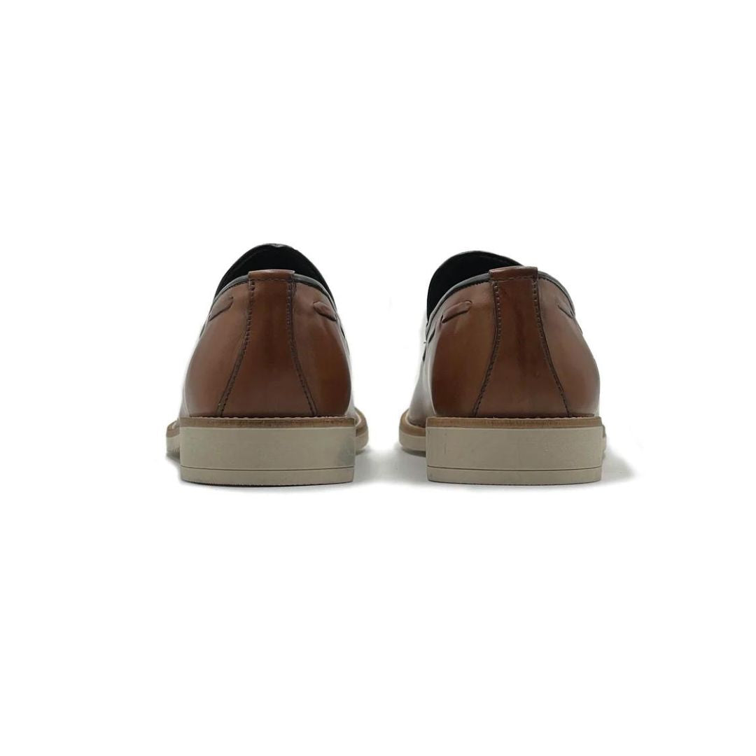 Mocassino Loafer con nappine Cuoio - FLAG STORE