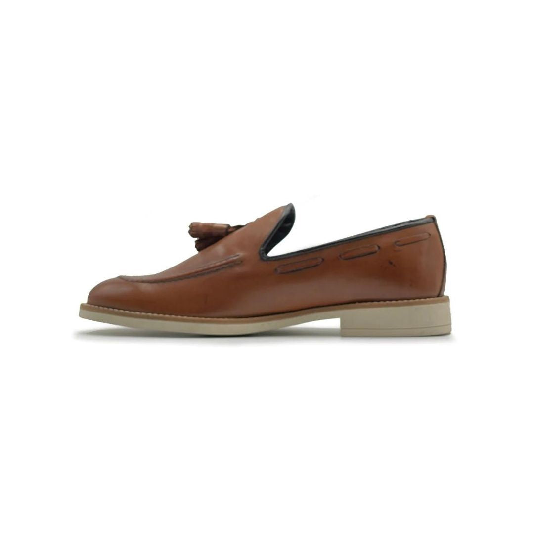 Mocassino Loafer con nappine Cuoio - FLAG STORE