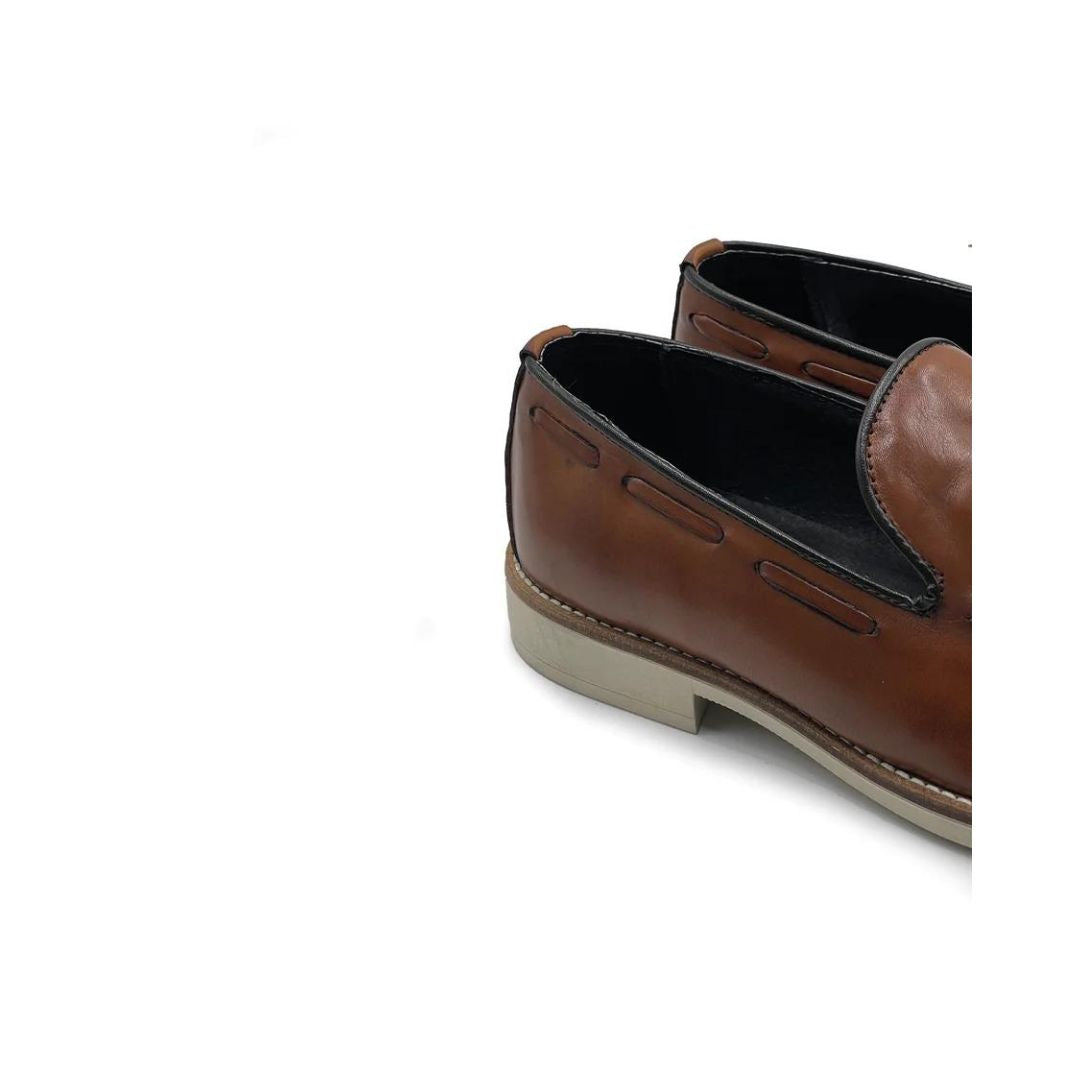 Mocassino Loafer con nappine Cuoio - FLAG STORE
