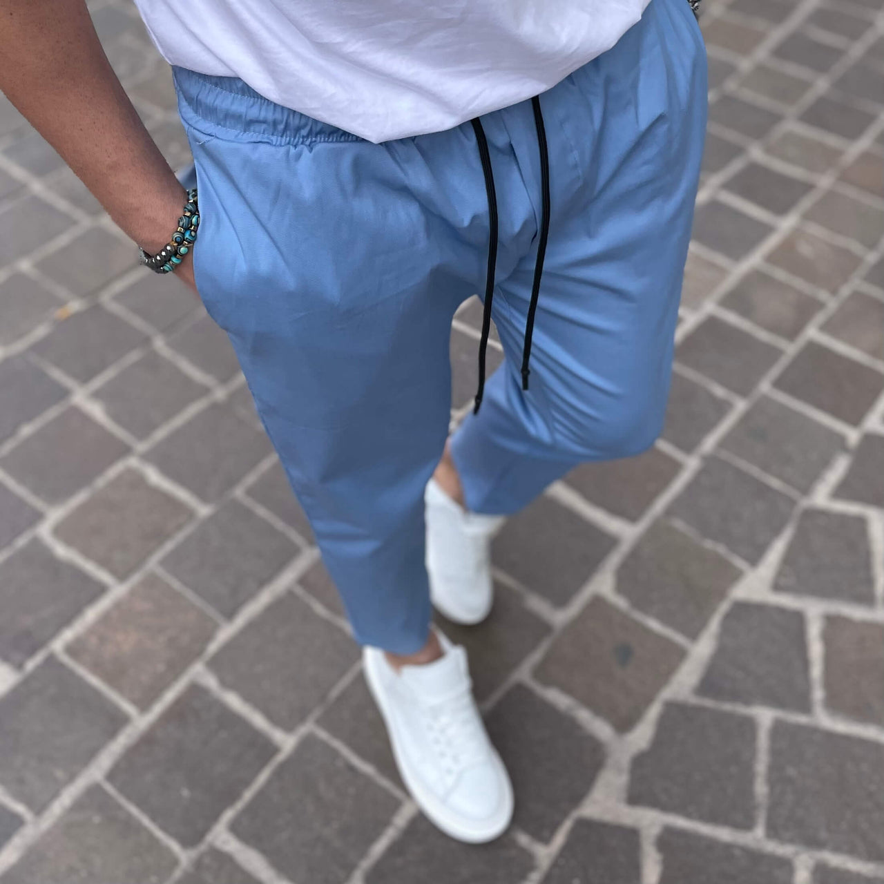 Pantalone Basic Azzurro - FLAG STORE