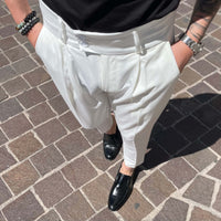 Thumbnail for Pantalone Bianco con Doppio Bottone - FLAG STORE