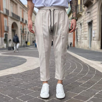 Thumbnail for Pantalone Crema Basic con nervino  - FLAG STORE