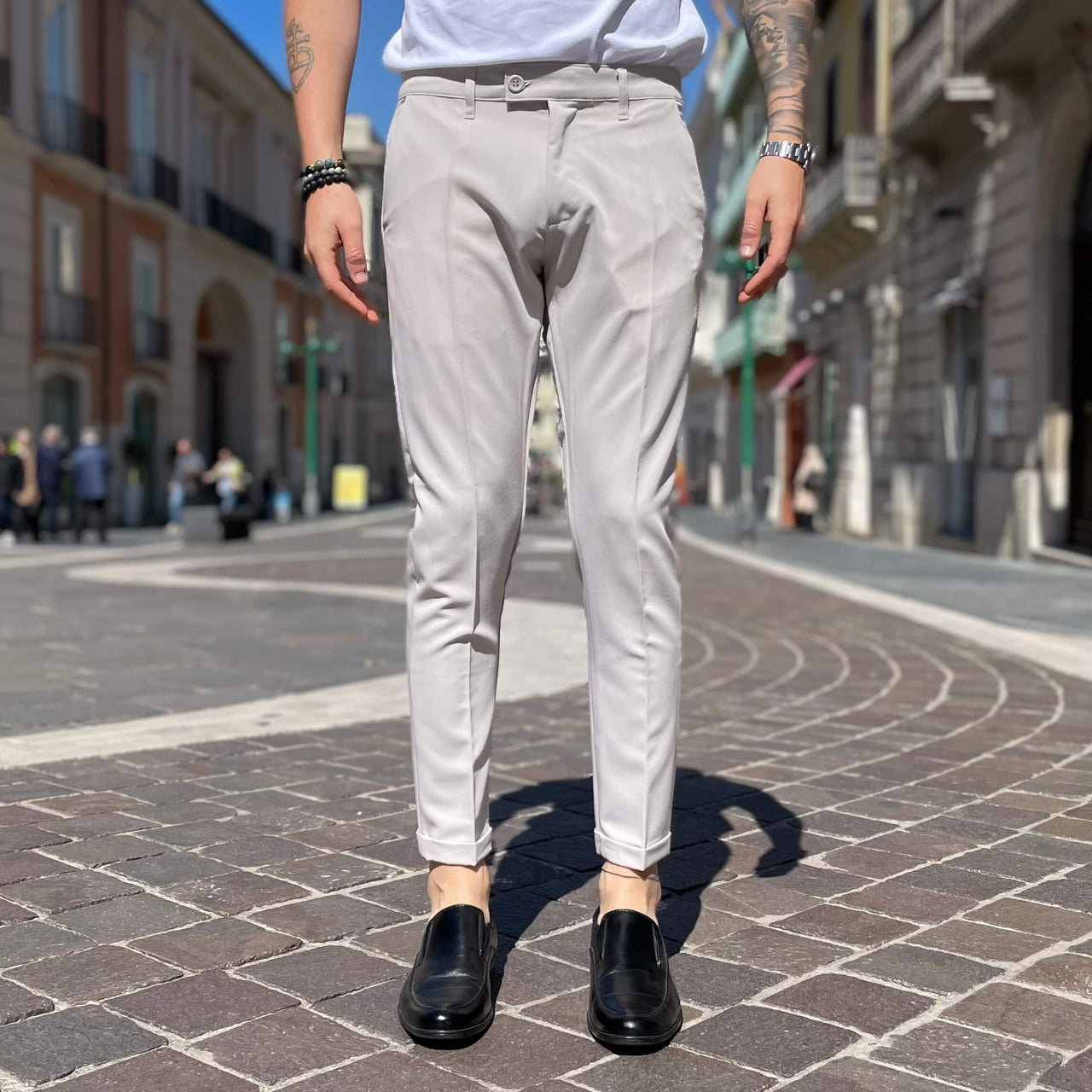 Pantalone Ghiaccio con Bottone limited - FLAG STORE