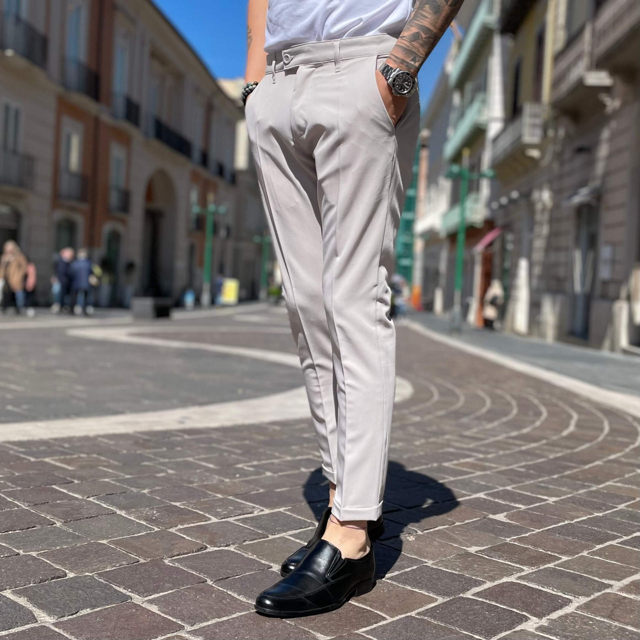 Pantalone Ghiaccio con Bottone limited - FLAG STORE