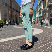 Thumbnail for Pantalone Verde acqua con Bottone limited - FLAG STORE