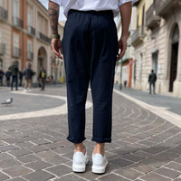 Thumbnail for Pantalone di Lino Blu - FLAG STORE