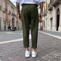 Thumbnail for Pantalone di Lino Verde - FLAG STORE