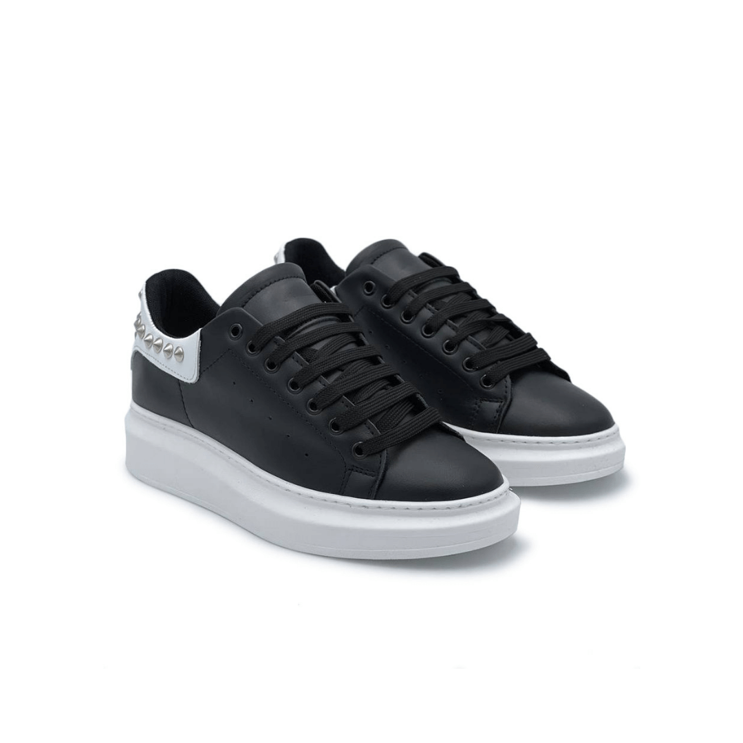 Sneakers borchiate con riporto bianco e puntini - FLAG STORE