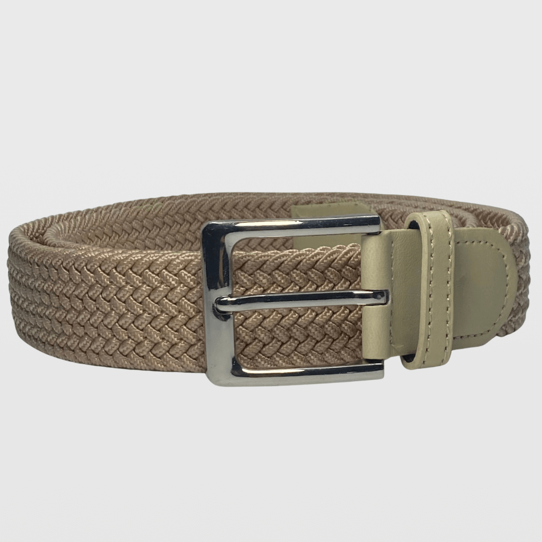 Cintura elastica in corda beige - FLAG STORE